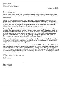 This is how page 2 of your Move Out Letter will look This is how page 1 of your Move Out Letter will look