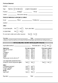 This is how your Tenancy Application will look